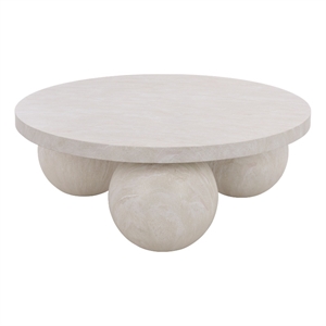 Safavieh Tina 3 Ball Round Coffee Table in Smoke