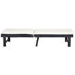 Safavieh Inglewood Wood Lounge Chair  in Dark Gray / Beige