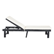 Safavieh Inglewood Wood Lounge Chair  in Dark Gray / Beige
