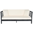 Safavieh Malibu Wood Day Bed in Dark Gray / Beige