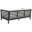 Safavieh Malibu Wood Day Bed in Dark Gray / Beige