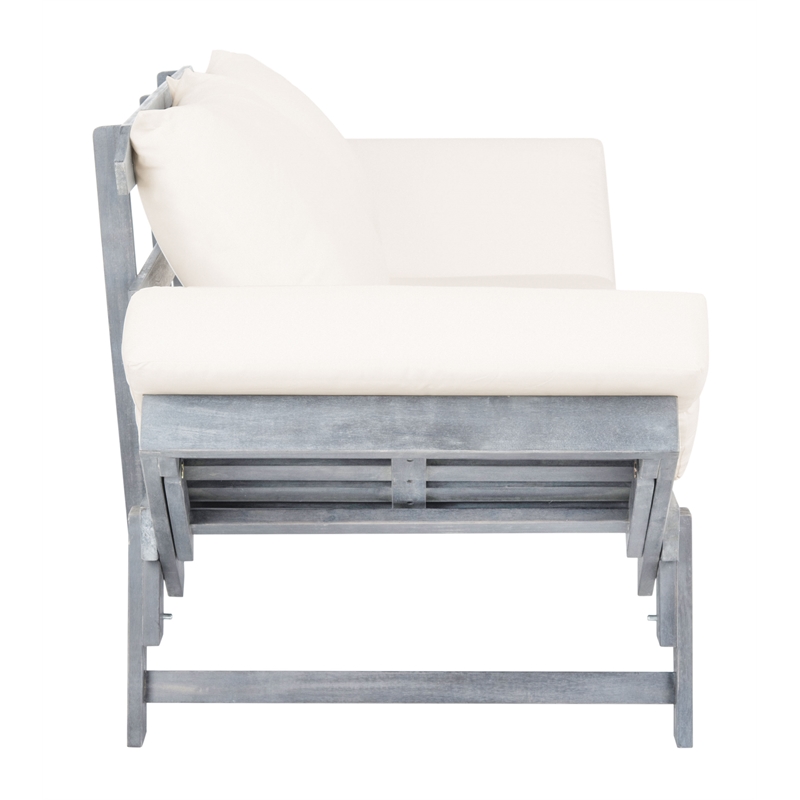 Safavieh Tandra Wood Daybed in Ash / Beige