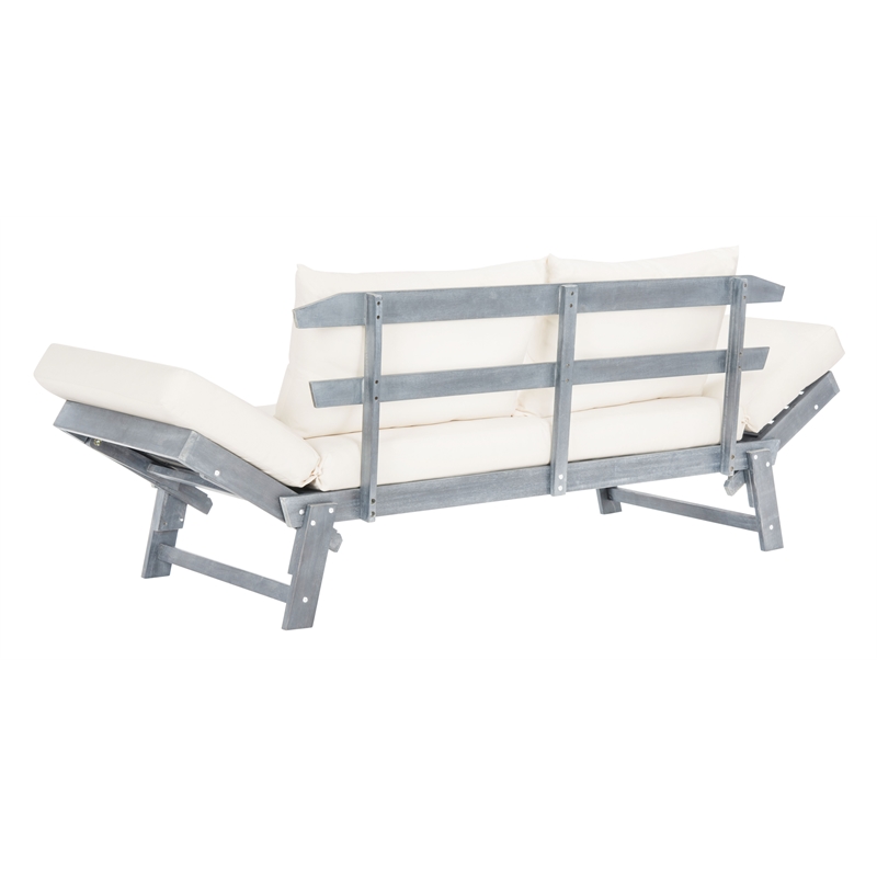 Safavieh Tandra Wood Daybed in Ash / Beige