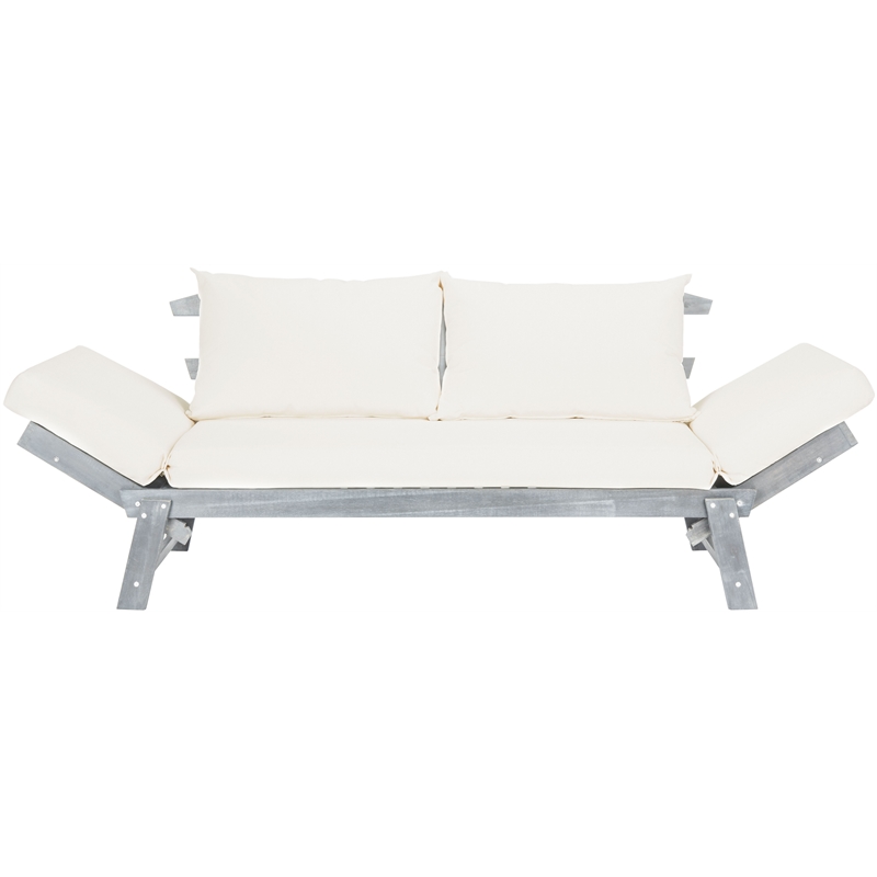 Safavieh Tandra Wood Daybed in Ash / Beige