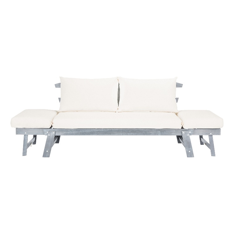 Safavieh Tandra Wood Daybed in Ash / Beige
