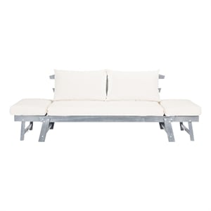 Safavieh Tandra Wood Daybed in Ash / Beige