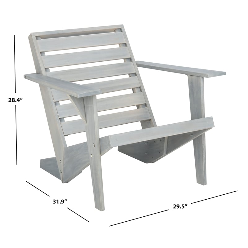 Safavieh Lanty Wood Adirondack in Ash