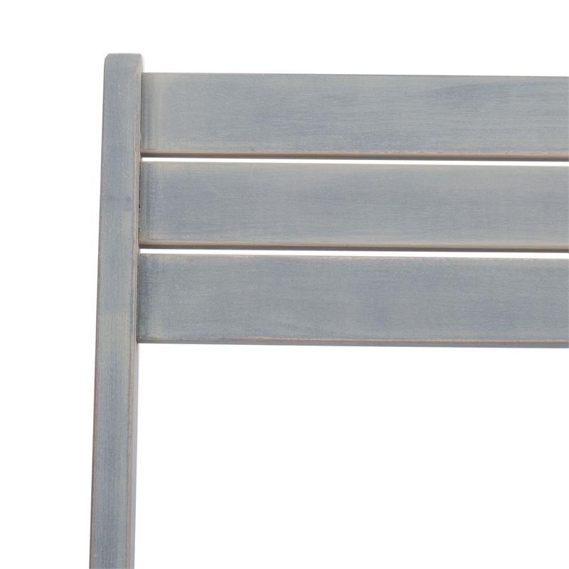 Safavieh Gallo Wood Balcony Bistro Set in Ash