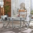 Safavieh Gallo Wood Balcony Bistro Set in Ash