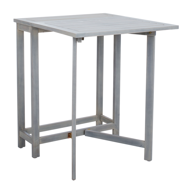 Safavieh Gallo Wood Balcony Bistro Set in Ash