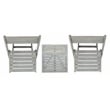 Safavieh Gallo Wood Balcony Bistro Set in Ash