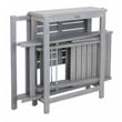 Safavieh Gallo Wood Balcony Bistro Set in Ash