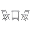 Safavieh Gallo Wood Balcony Bistro Set in Ash