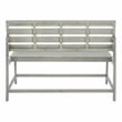 Safavieh Ruben Wood Balcony Bench and Table in Ash