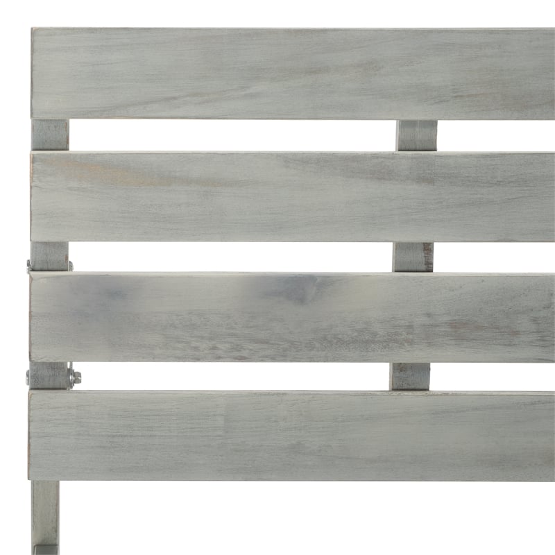 Safavieh Ruben Wood Balcony Bench and Table in Ash