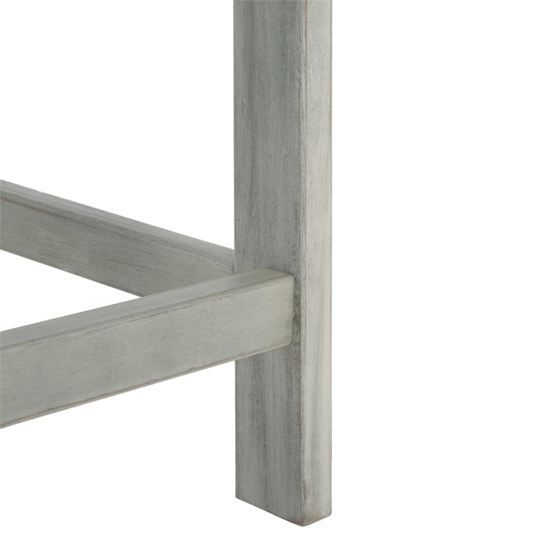 Safavieh Ruben Wood Balcony Bench and Table in Ash
