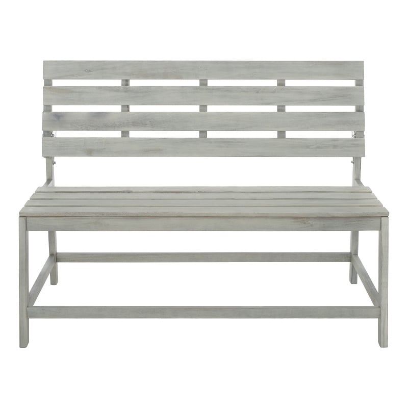 Safavieh Ruben Wood Balcony Bench and Table in Ash