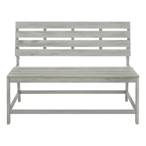 Safavieh Ruben Wood Balcony Bench and Table in Ash