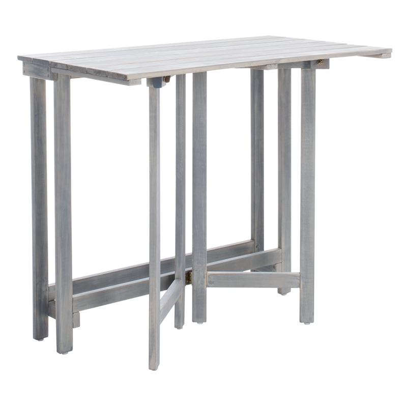 Safavieh Wilton Balcony Corner Wood Lounge Set in Ash / White
