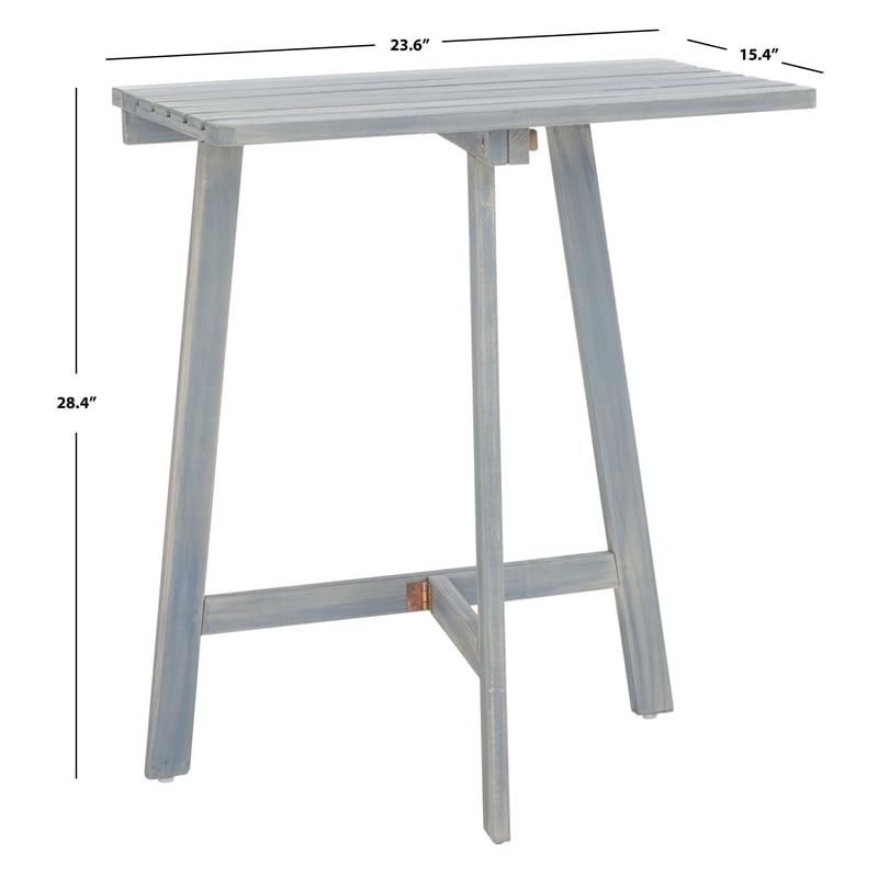 Safavieh Benton Wood Balcony Table in Ash