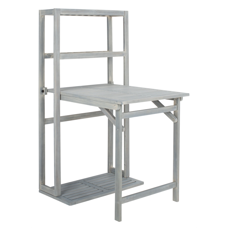 Safavieh Griffen Wood Balcony Dining Cabinet in Ash