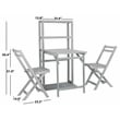 Safavieh Griffen Wood Balcony Dining Cabinet in Ash