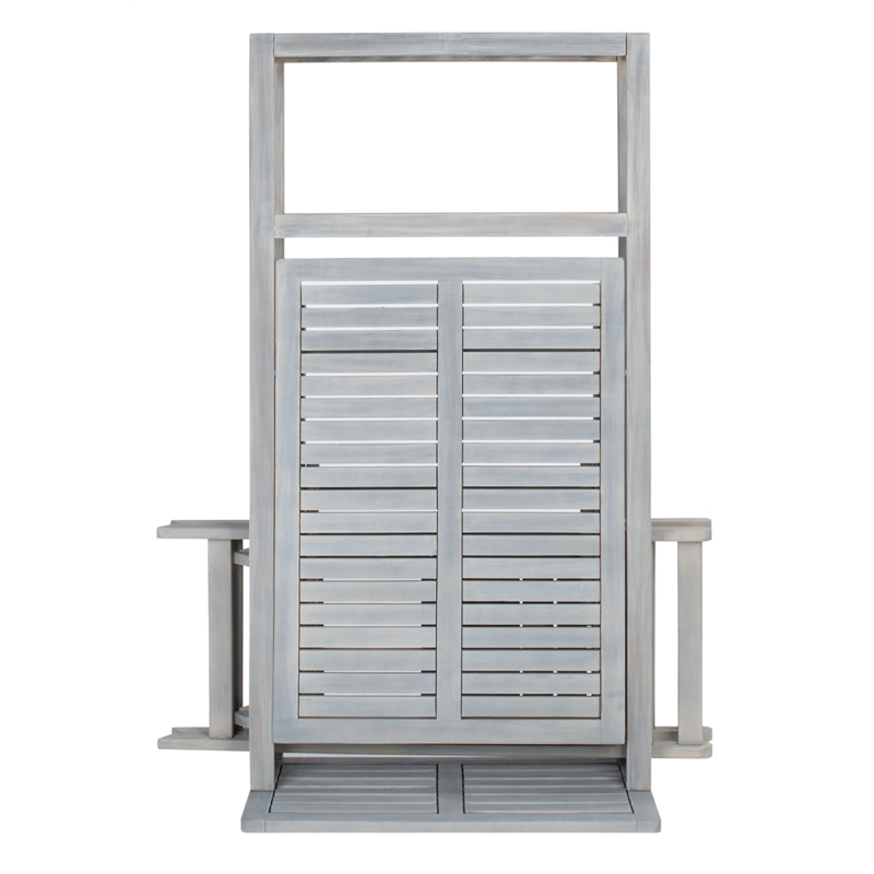 Safavieh Griffen Wood Balcony Dining Cabinet in Ash