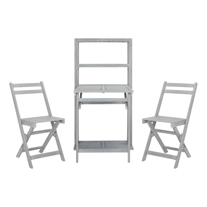 Safavieh Griffen Wood Balcony Dining Cabinet in Ash