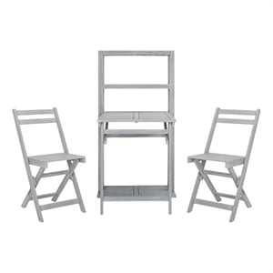 Safavieh Griffen Wood Balcony Dining Cabinet in Ash