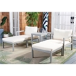 Safavieh Pratia 5 Pc Wood Outdoor Set in Ash / Beige