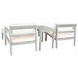 Safavieh Pratia 5 Pc Wood Outdoor Set in Ash / Beige