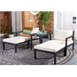 Safavieh Pratia 5Pc Wood Outdoor Set in Dark Gray / Beige