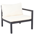 Safavieh Pratia 5Pc Wood Outdoor Set in Dark Gray / Beige