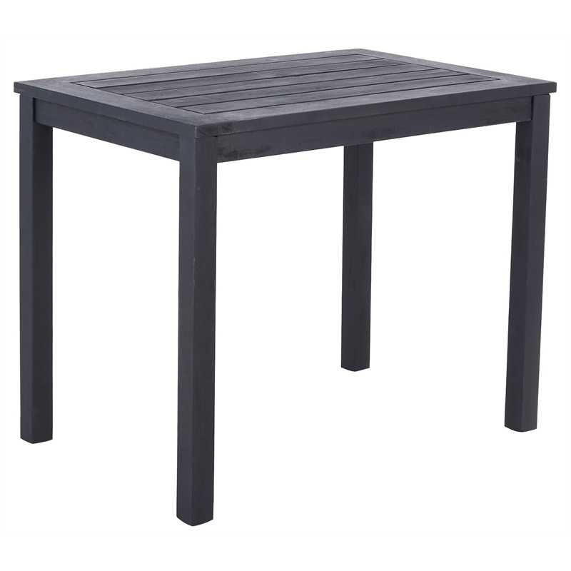 Safavieh Pratia 5Pc Wood Outdoor Set in Dark Gray / Beige