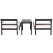 Safavieh Pratia 5Pc Wood Outdoor Set in Dark Gray / Beige