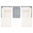 Safavieh Ronson 5 Pc Wood Sectional Set in Ash / Beige