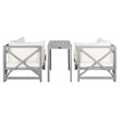 Safavieh Ronson 5 Pc Wood Sectional Set in Ash / Beige
