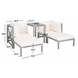 Safavieh Ronson 5 Pc Wood Sectional Set in Ash / Beige