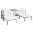 Safavieh Ronson 5 Pc Wood Sectional Set in Ash / Beige