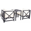 Safavieh Ronson 5 Pc Wood Sectional Set in Dark Gray / Beige