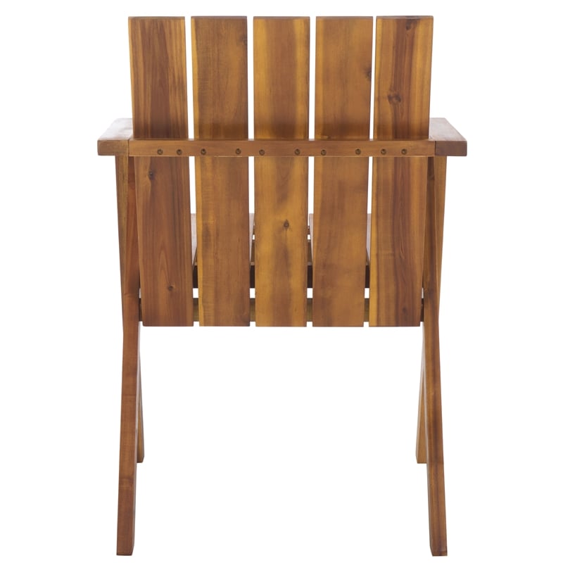 Safavieh Tucker Stacking Wood Chair in Teak