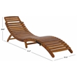 Safavieh Fanty Wood Folding Sunlounger  in Teak