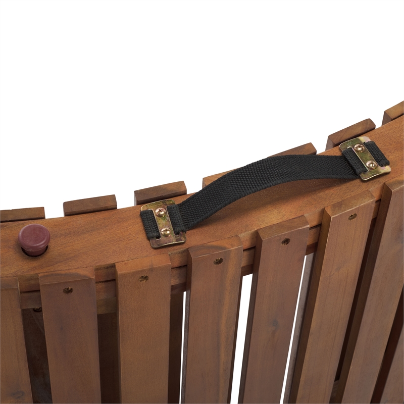 Safavieh Fanty Wood Folding Sunlounger  in Teak