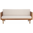 Safavieh Napoli 3-Seater Wood Bench  in Teak / Brown / Cream