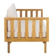 Safavieh Napoli 3-Seater Wood Bench in Oak / Cream
