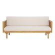 Safavieh Napoli 3-Seater Wood Bench in Oak / Cream