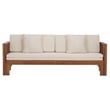 Safavieh Napoli Wood Bench & Bed in Teak / Brown / Cream