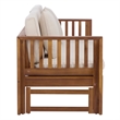 Safavieh Napoli Wood Bench & Bed in Teak / Brown / Cream