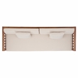 Safavieh Napoli Wood Bench & Bed in Teak / Brown / Cream