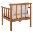 Safavieh Cardori Wood Chair Set of 2 in Teak / Brown / Cream